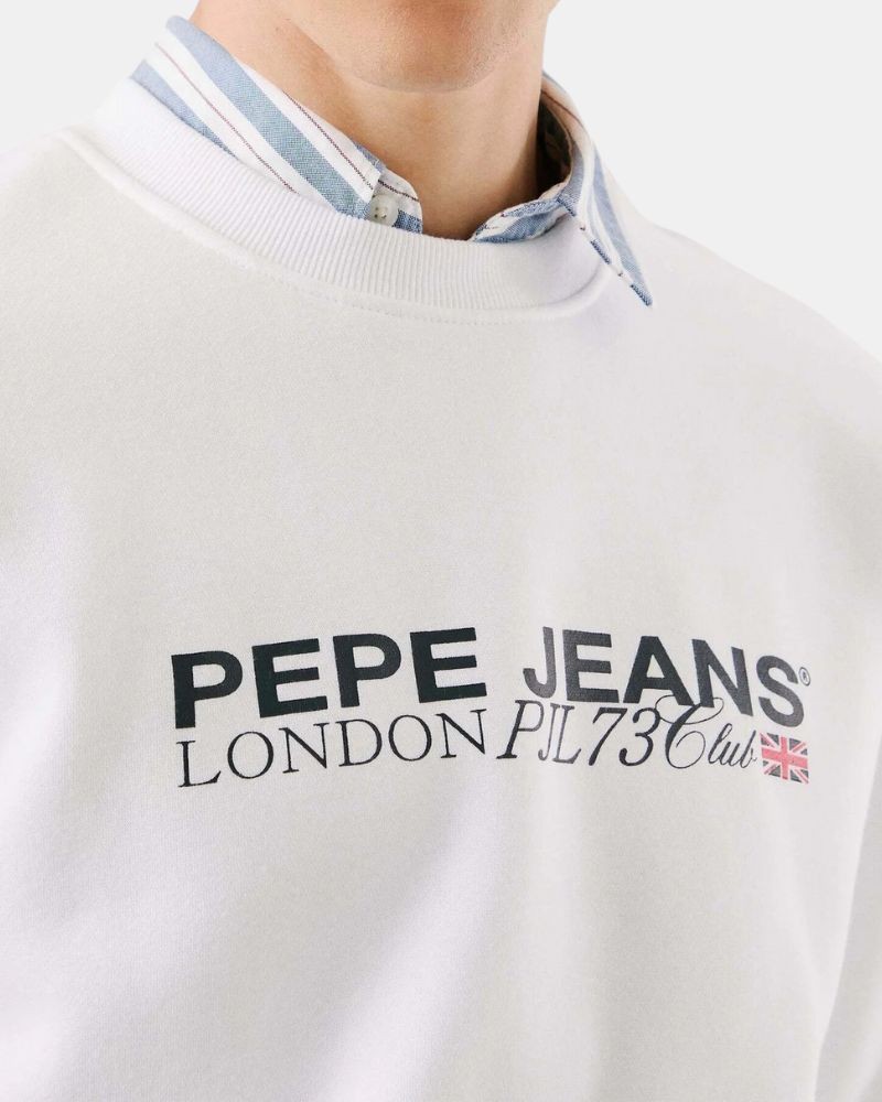 Casacos de Manga Comprida Homem PEPE JEANS Branco PM5800029 MATTHEW CREW