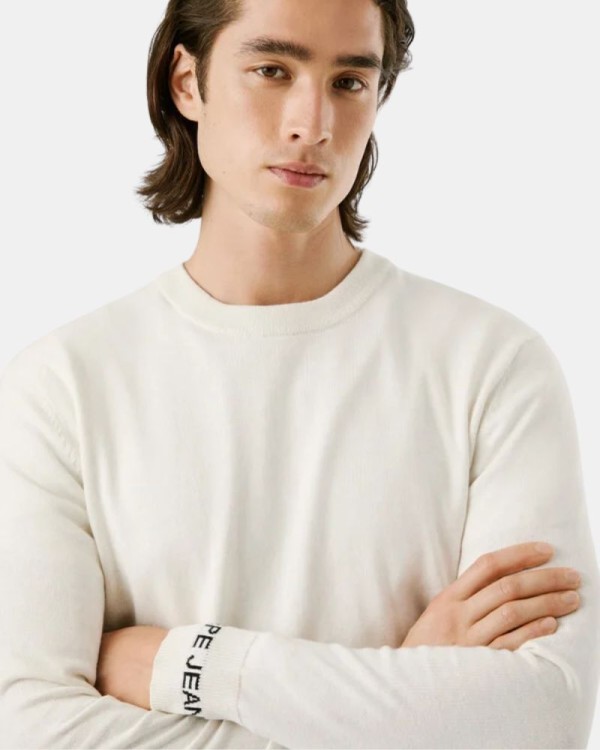 T-shirt de Manga Comprida Homem PEPE JEANS Beige PM7000013 ANDRE CREW NECK