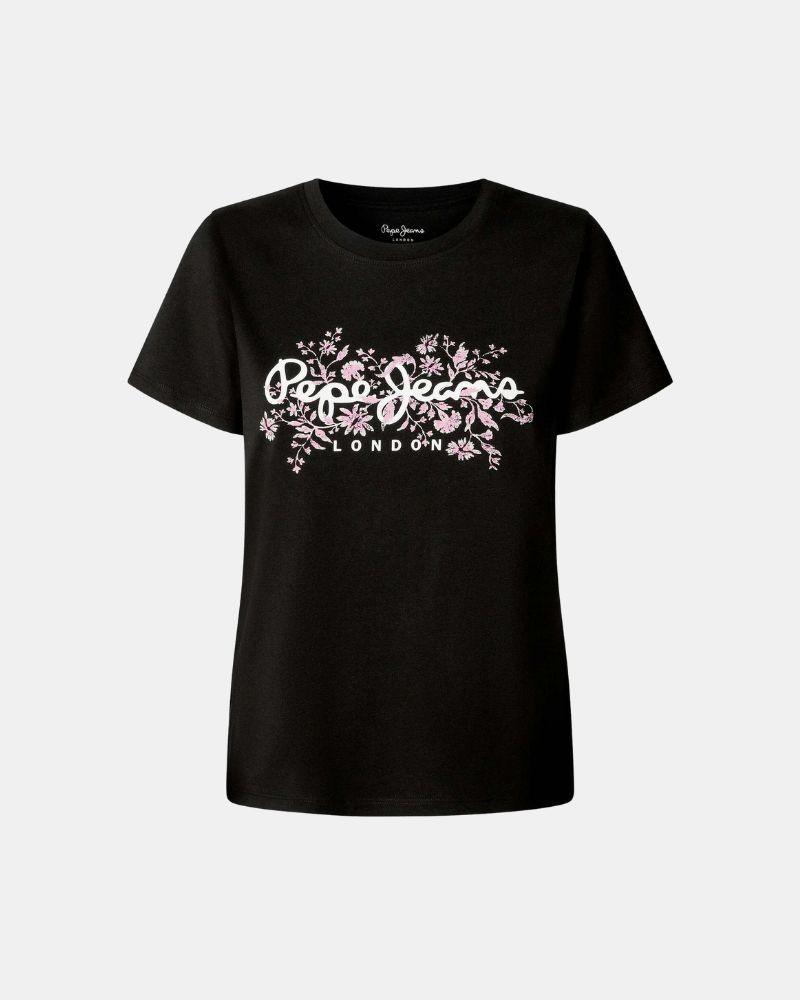 T-shirts Manga curta Mulher PEPE JEANS Preto PL5000049 BERO