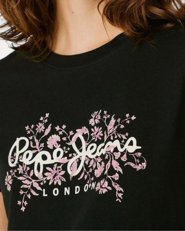 T-shirts Manga curta Mulher PEPE JEANS Preto PL5000049 BERO