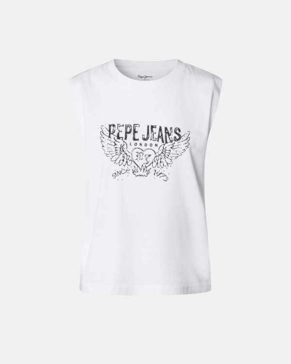 T-shirts Top Mulher PEPE JEANS Branco PL5000023 BERTHA