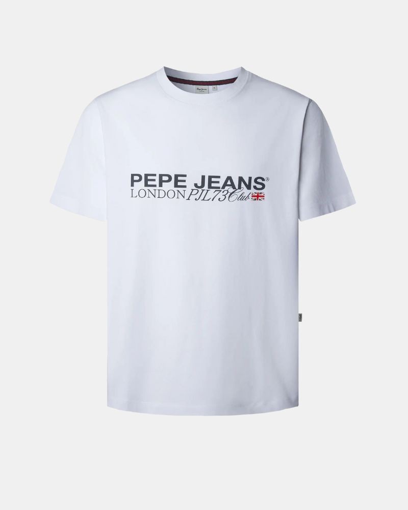 T-shirts Manga curta Homem PEPE JEANS Branco PM5010104 MATTHEW TEE