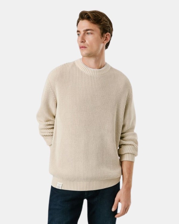 T-shirt de Manga Comprida Homem PEPE JEANS Beige PM7000022 PARKER CREW