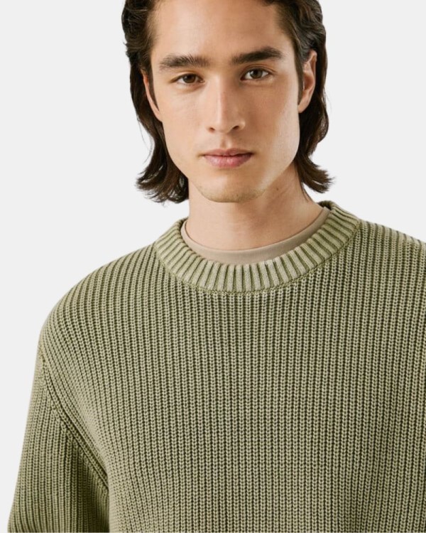 T-shirt de Manga Comprida Homem PEPE JEANS Verde PM7000022 PARKER CREW