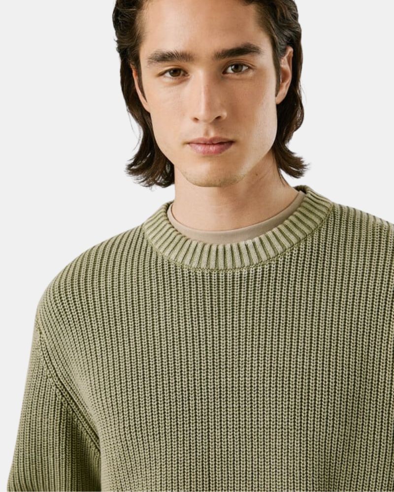 T-shirt de Manga Comprida Homem PEPE JEANS Verde PM7000022 PARKER CREW