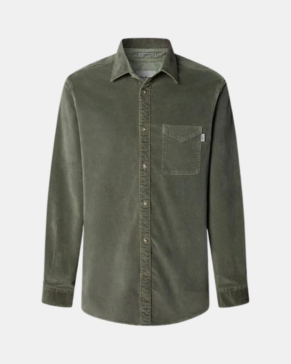 Camisas Manga Comprida Homem PEPE JEANS Verde PM3090844 CLAYTON