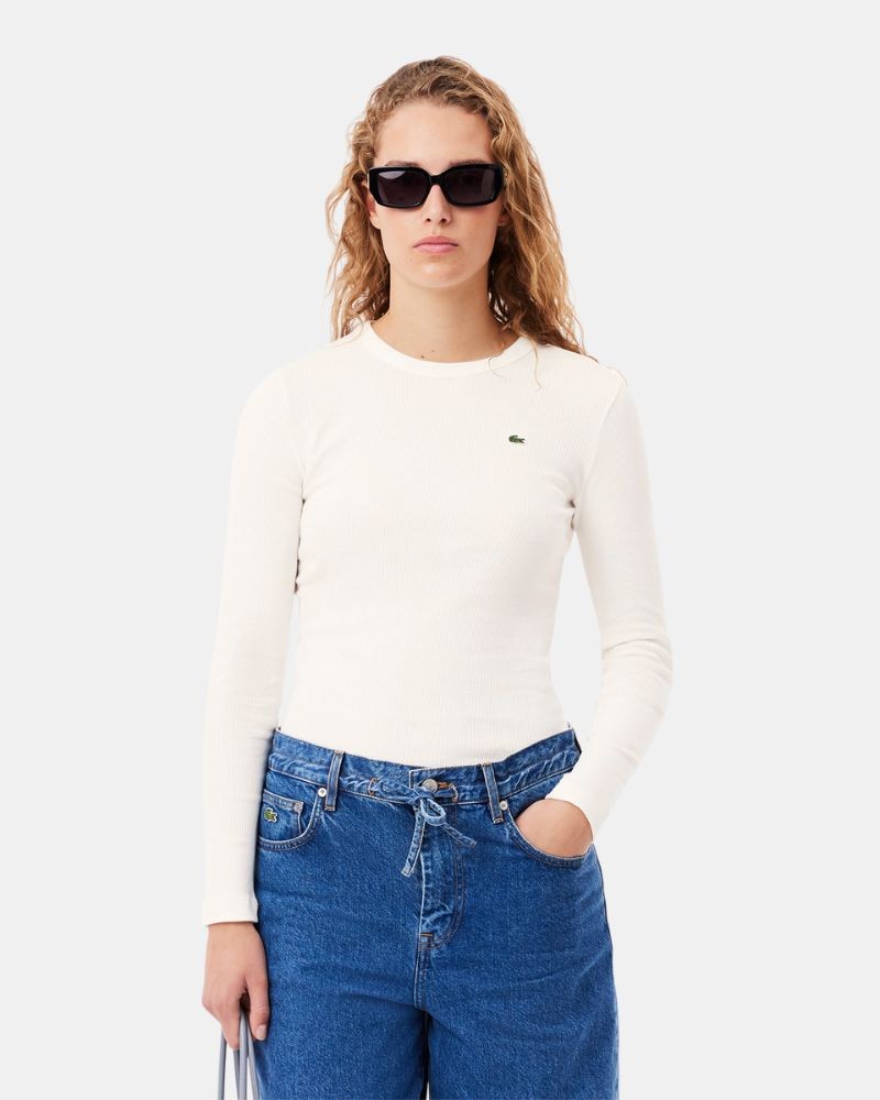  Camisetas Manga larga Mujer LACOSTE Blanco TF1692