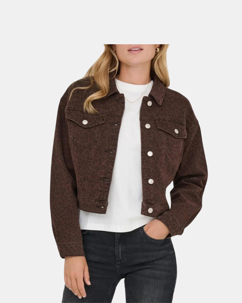  Abrigos Manga larga Mujer ONLY Marrón 15360070 ANLIE ANIMAL L S JACKET PNT 2