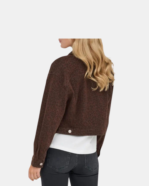 Casacos Manga comprida Mulher ONLY Castanho 15360070 ANLIE ANIMAL L S JACKET PNT 2