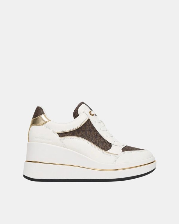Sapatilhas Baixas Mulher MICHAEL KORS Bege 43F5EMFS4L HAYES WEDGE