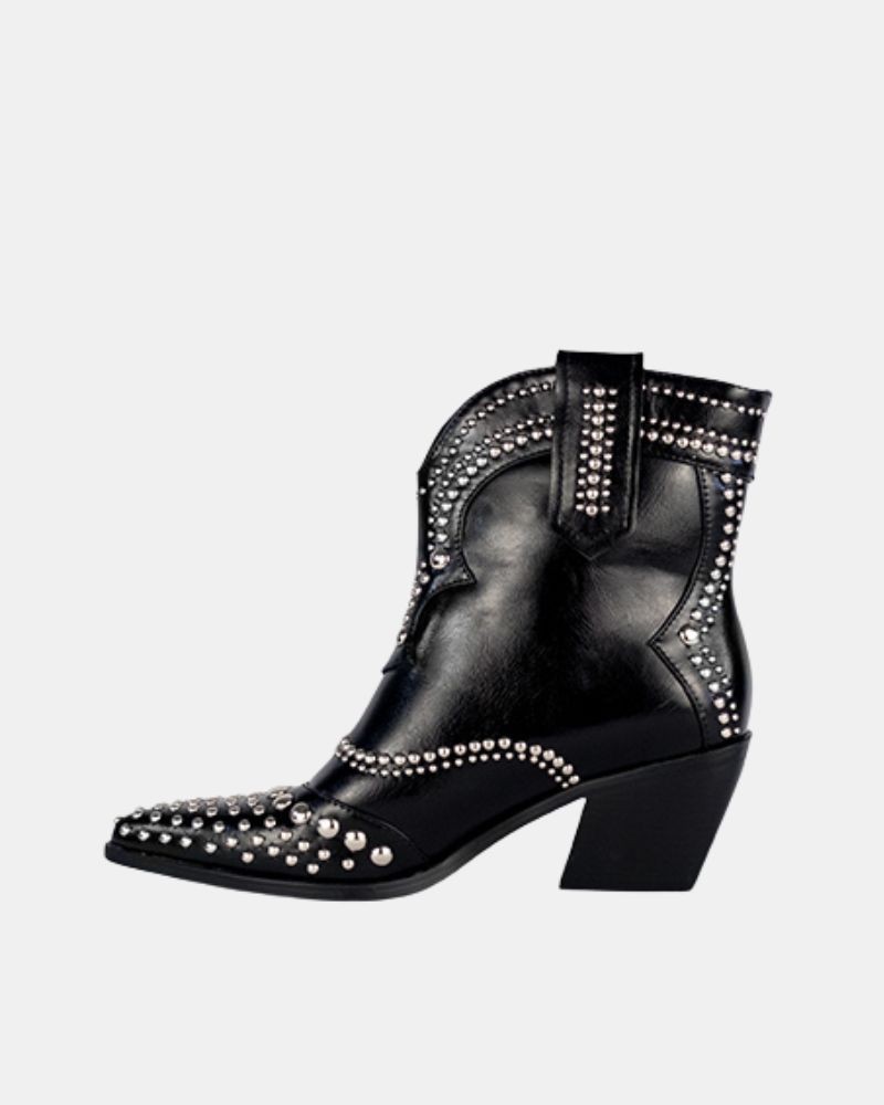  Botines Cowboy Bajos Mujer RockAway Negro 84542