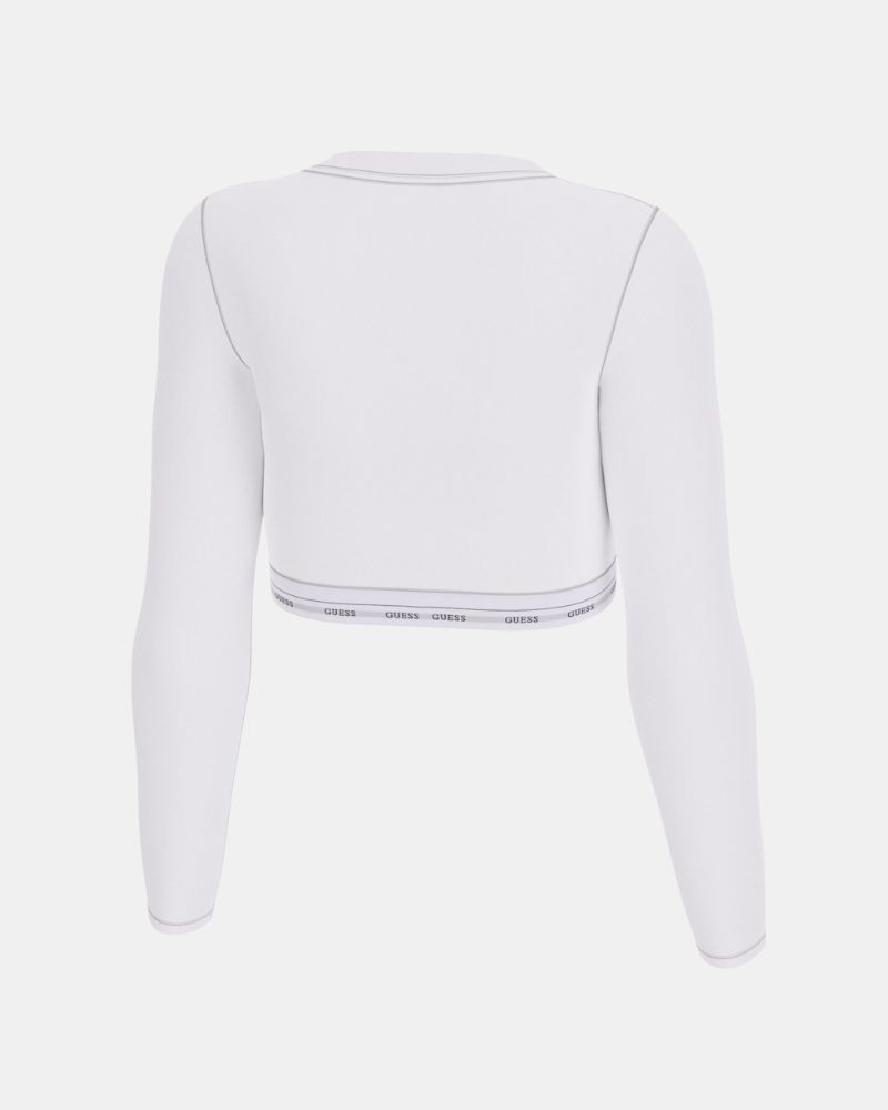 T-shirts Manga Comprida Mulher GUESS Branco W5BZ09 KBBU1