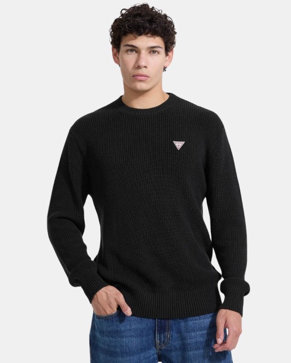  Jersey Manga larga Hombre GUESS Negro M4BR30 Z3HM1