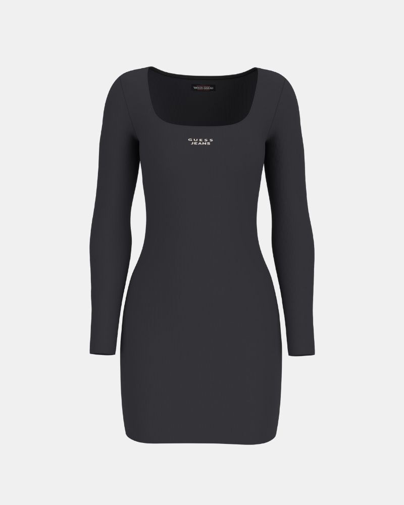 Vestidos Manga Comprida Mulher GUESS Preto W5BK12 KA0H1