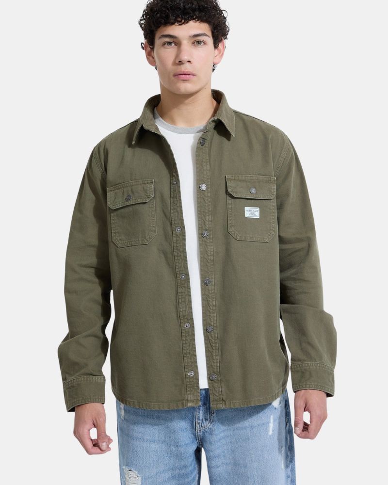  Camisas Manga larga Hombre GUESS Verde M5YH66 WHFR1