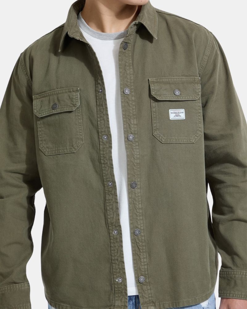  Camisas Manga larga Hombre GUESS Verde M5YH66 WHFR1