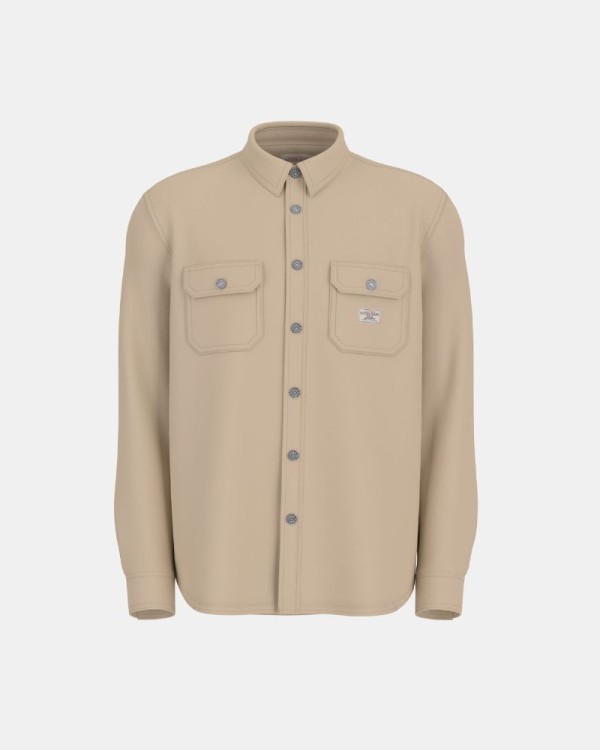  Camisas Manga larga Hombre GUESS Beige M5YH66 WHFR1
