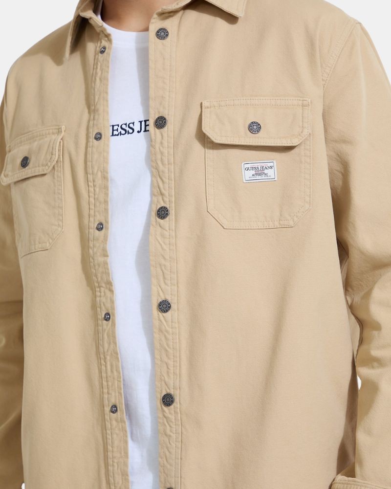  Camisas Manga larga Hombre GUESS Beige M5YH66 WHFR1