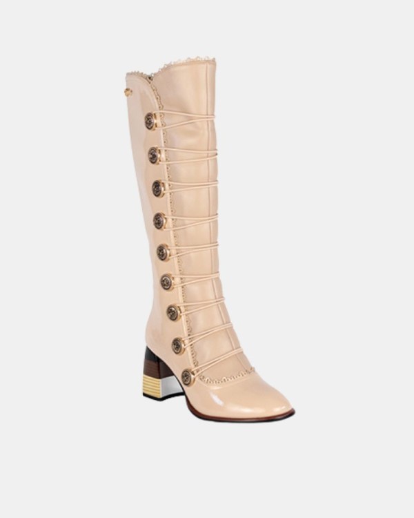 Botas Altas Mulher RockAway Bege 84557