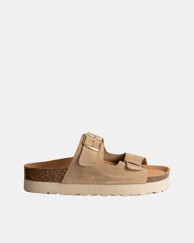 Sandalias Mulher RKS Taupe 11097