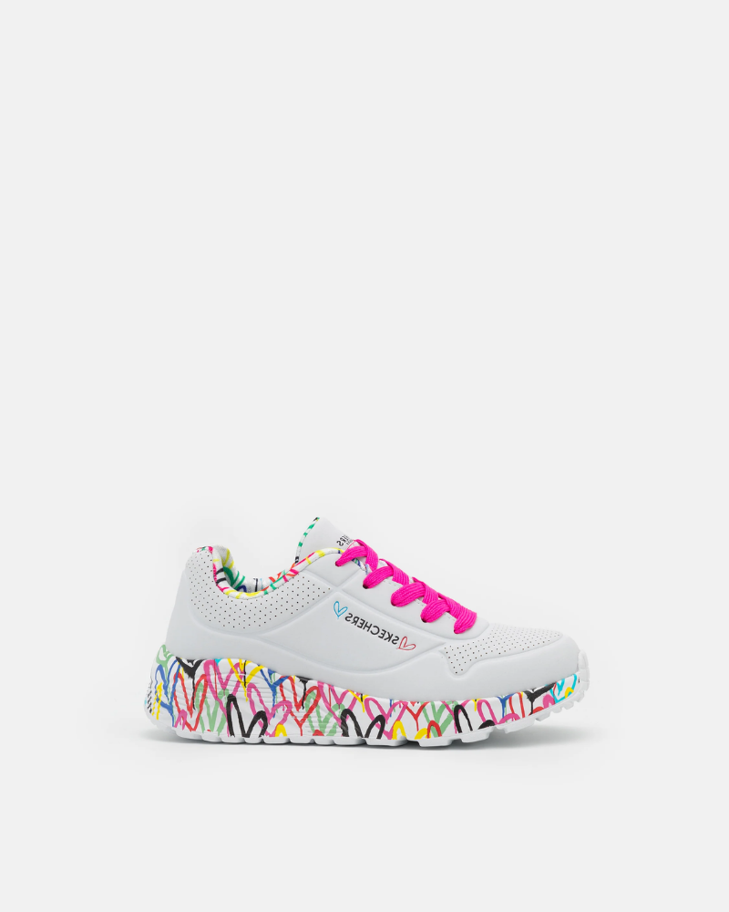  Zapatillas Infantil SKECHERS Blanco 314976L X GOLDCROWN UNO LITE LOVELY LUV