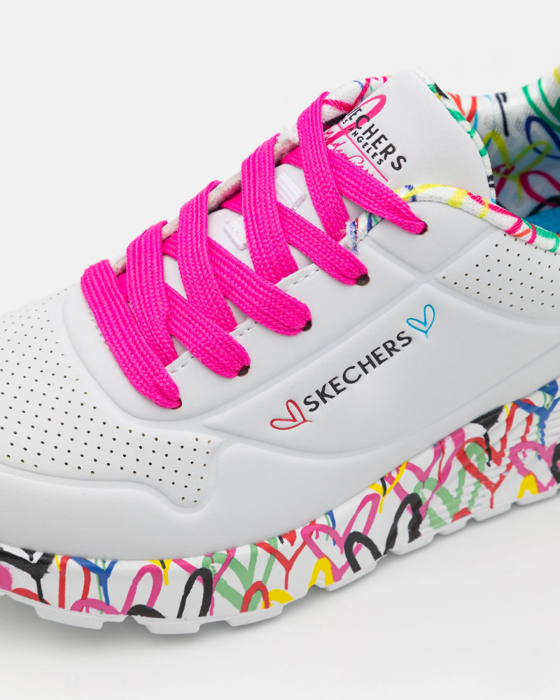  Zapatillas Infantil SKECHERS Blanco 314976L X GOLDCROWN UNO LITE LOVELY LUV