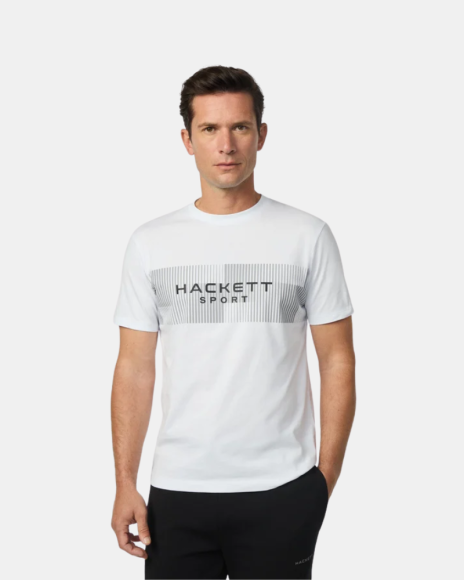 T-shirt Manga curta Homem HACKETT Branco HM5000004 HS MOTION TEE