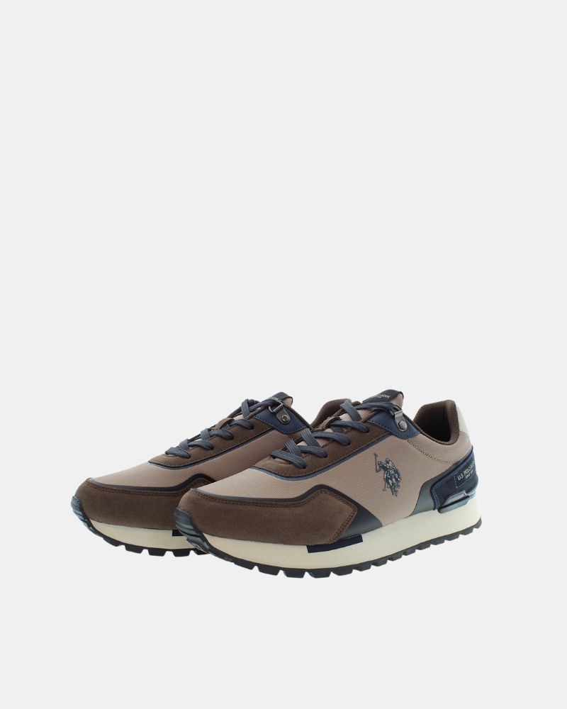 Zapatillas Bajas Hombre US Polo Marrón ARON009M ETS1
