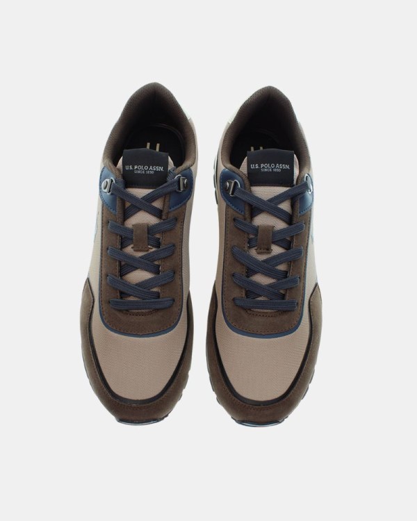 Zapatillas Bajas Hombre US Polo Marrón ARON009M ETS1