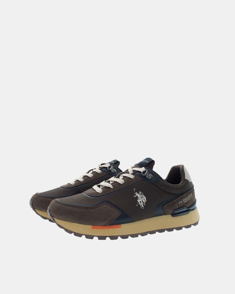 Zapatillas Bajas Hombre US Polo Marrón ARON009M ETS1