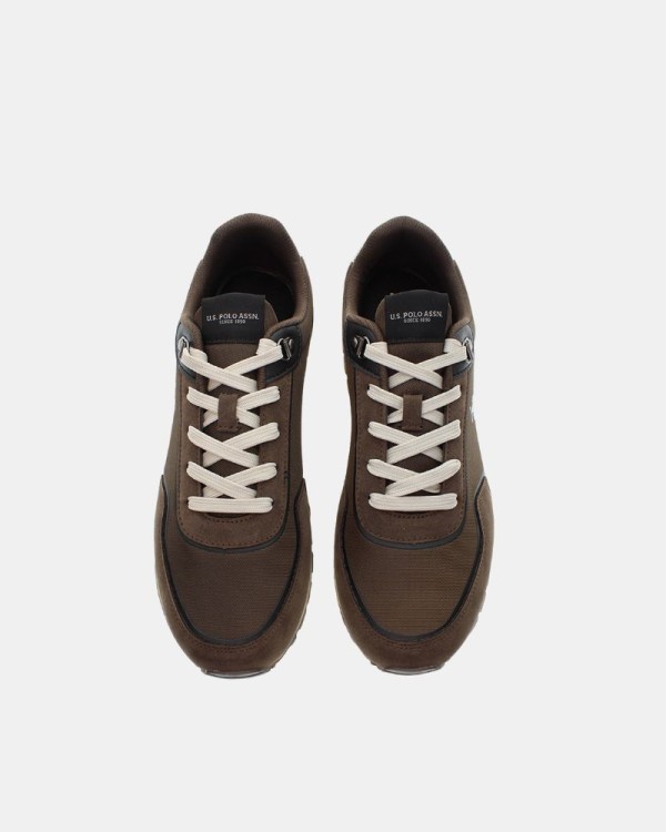 Zapatillas Bajas Hombre US Polo Marrón ARON009M ETS1