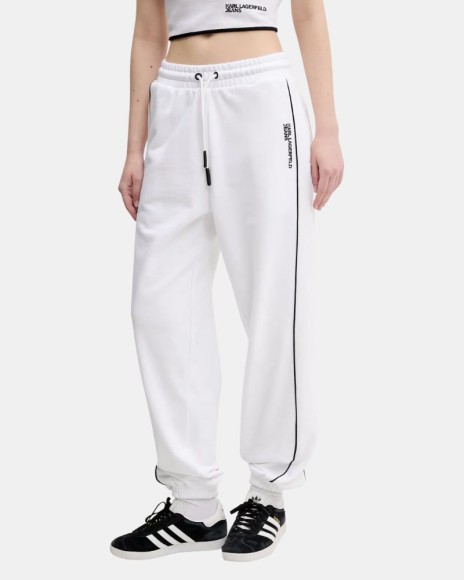  Pantalones Largos Chándal Mujer Karl Lagerfeld Blanco A2W10094