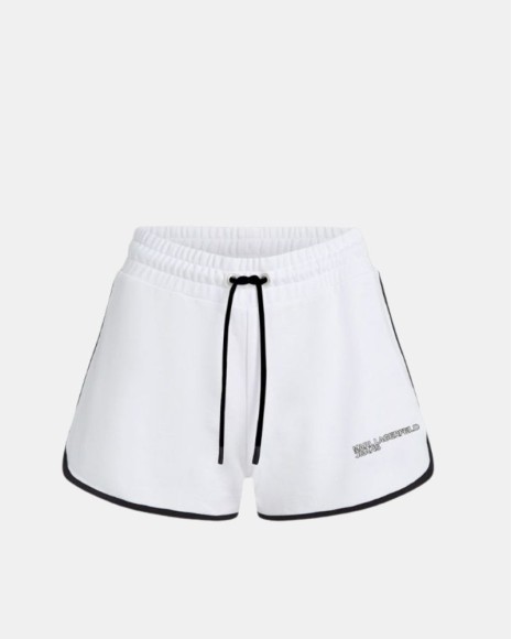 Calças de Fato de Treino Bermudas Mulher Karl Lagerfeld Branco A2W10095