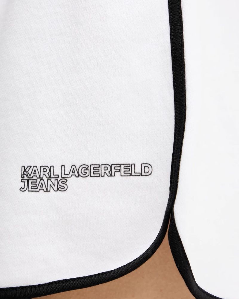 Calças de Fato de Treino Bermudas Mulher Karl Lagerfeld Branco A2W10095