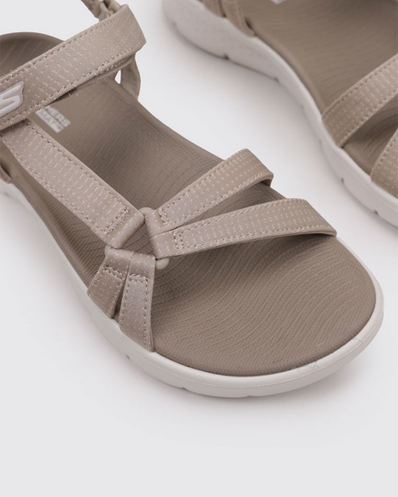  Sandalias Abiertas Mujer SKECHERS Taupe 141451 GO WALK FLEX SUBLIME