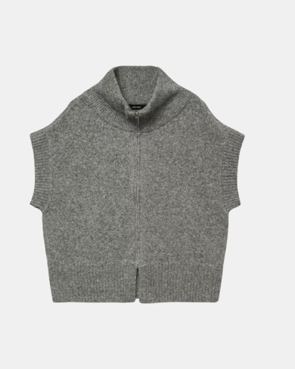 Jersey Manga curta Colete Mulher VERO MODA Cinza 10331524 BANG