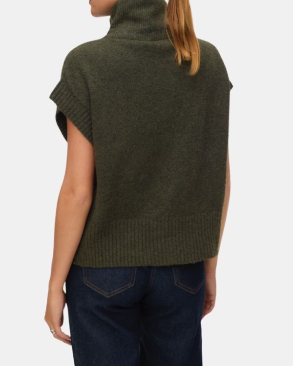  Jersey Manga corta Chaleco Mujer VERO MODA Verde 10331524 BANG