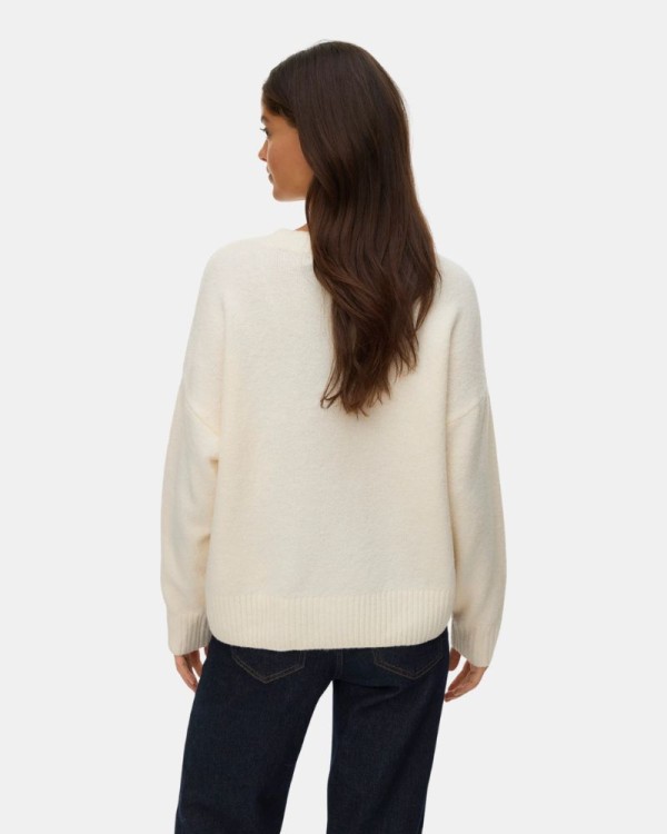 Jersey Manga Comprida Mulher VERO MODA Bege 10331759 BOOM