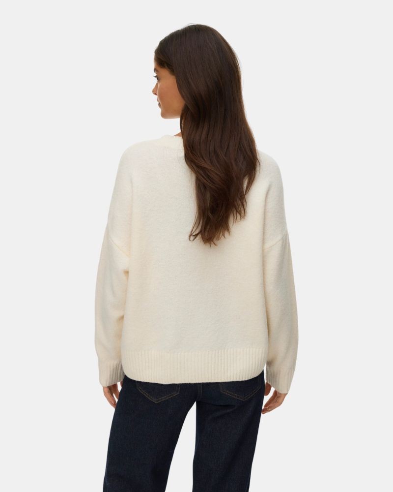 Jersey Manga Comprida Mulher VERO MODA Bege 10331759 BOOM