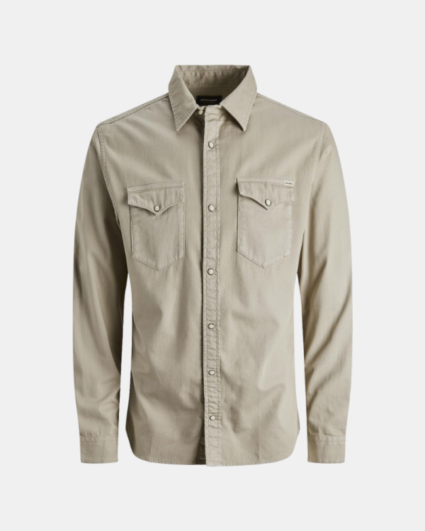  Camisas Manga larga Hombre JACK AND JONES Taupe 12138115 SHERIDAN
