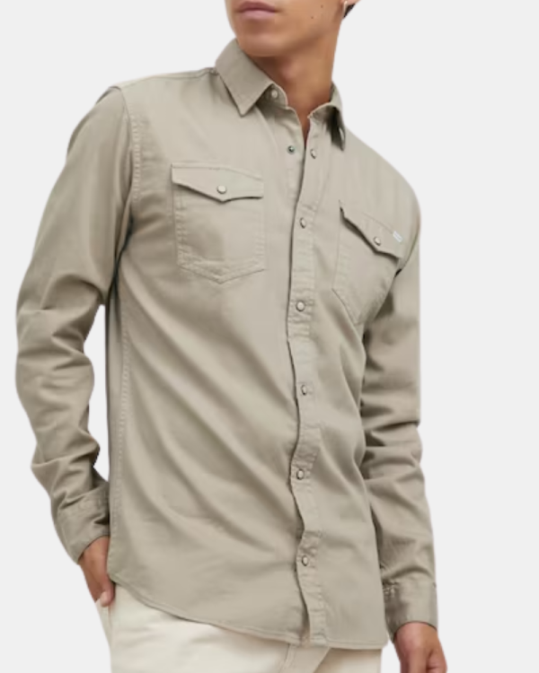  Camisas Manga larga Hombre JACK AND JONES Taupe 12138115 SHERIDAN