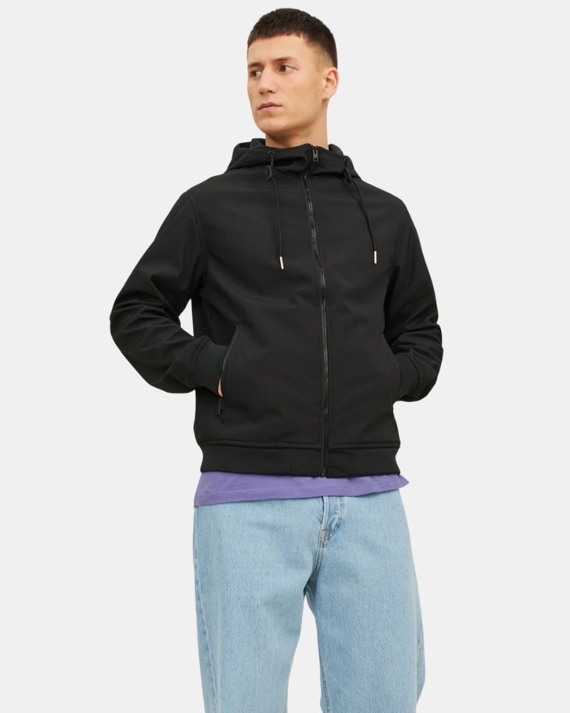 Casacos Corta-Ventos Hombre JACK AND JONES Preto 12236300 BASIC