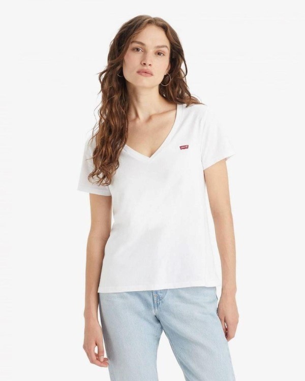T-shirts Manga curta Mulher LEVIS Branco 85341 0002 PERFECT VNECK