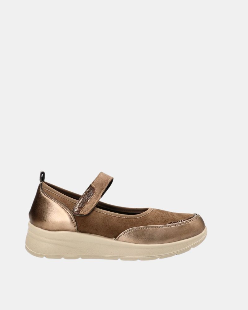 Sapatos Bailarinas Mulher Amarpies Bege 29350