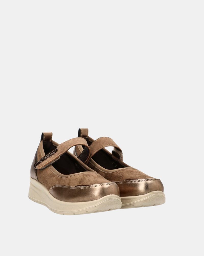 Sapatos Bailarinas Mulher Amarpies Bege 29350