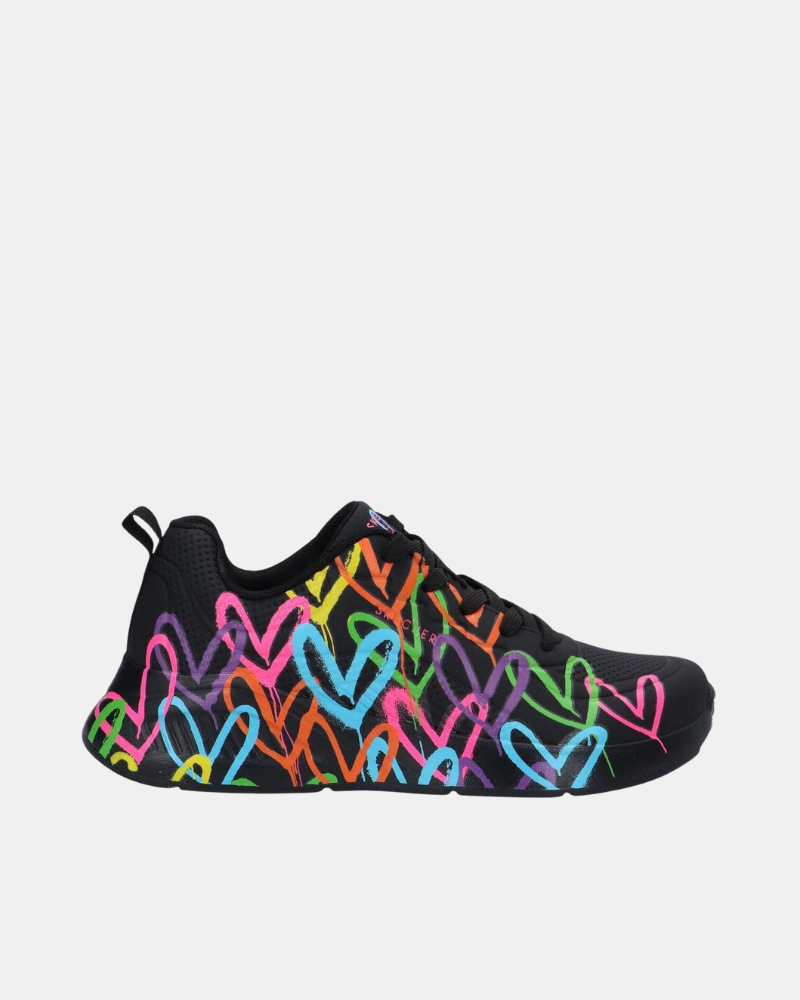 Zapatillas Mujer SKECHERS Negro 177977 JGOLDCROWN UNO LITE HEART OF HEARTS