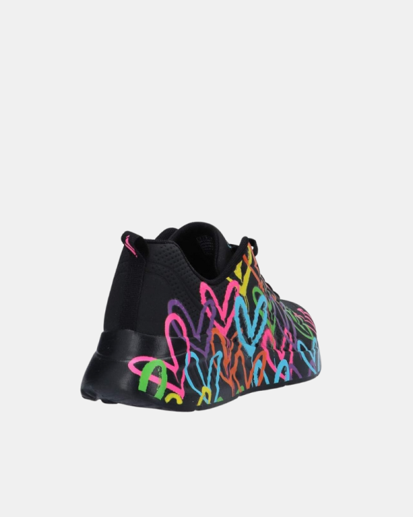 Zapatillas Mujer SKECHERS Negro 177977 JGOLDCROWN UNO LITE HEART OF HEARTS