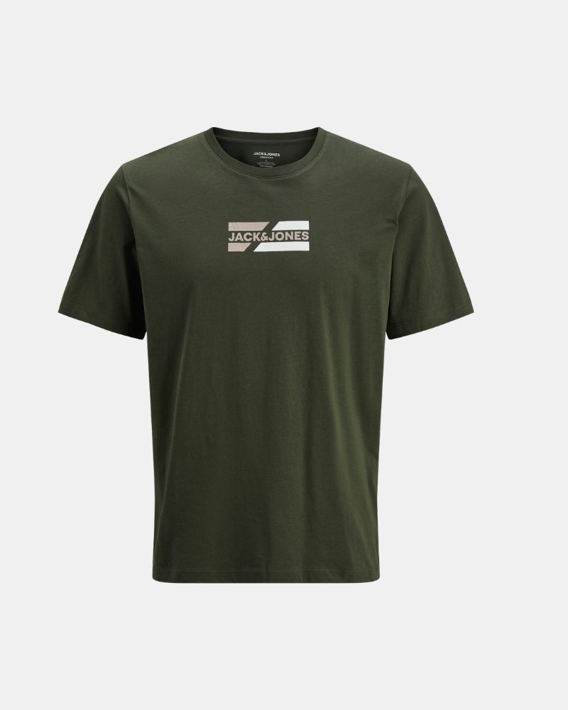 T-shirts Manga curta Homem JACK AND JONES Verde 12268415 CORP