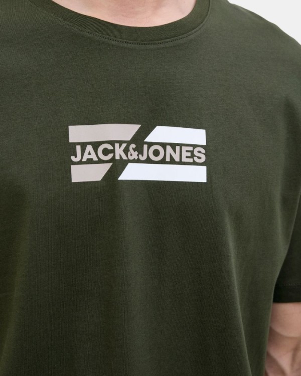 T-shirts Manga curta Homem JACK AND JONES Verde 12268415 CORP