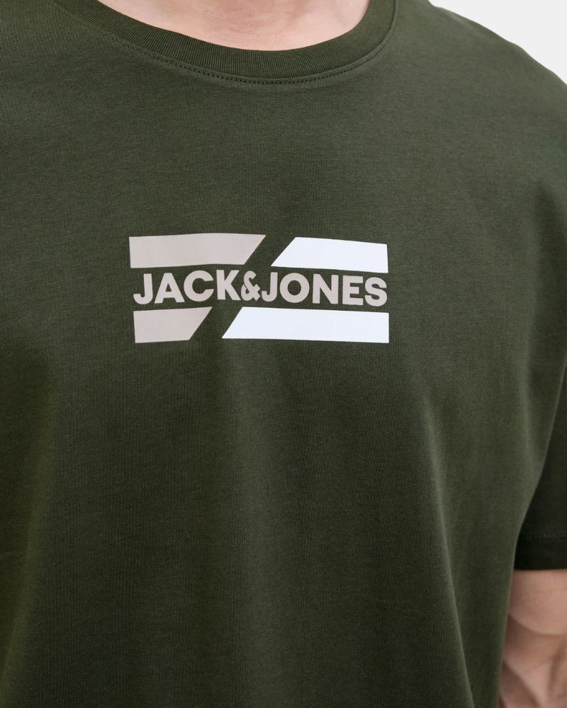 T-shirts Manga curta Homem JACK AND JONES Verde 12268415 CORP